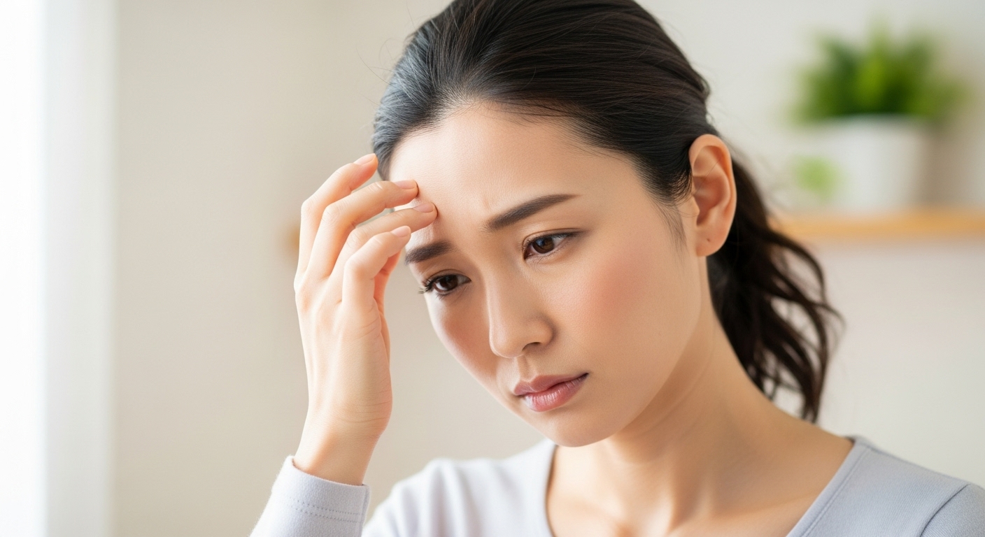 体調不良や疲れで悩んでいる女性